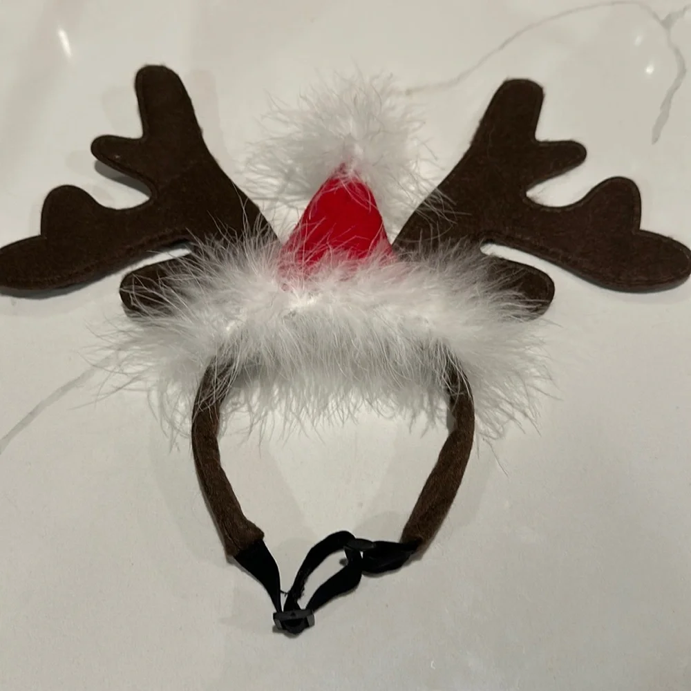 felt light weight Antlers Dog Accessory, Holiday dog - size adjustable